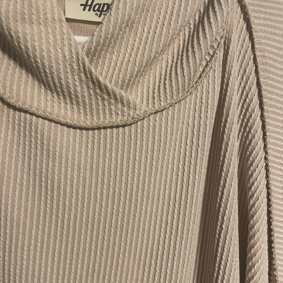 Reg. & Plus Size Casual Ivory Mineral Washed Ribbed Knit Lightweight Hoodie - Picture 12 of 14